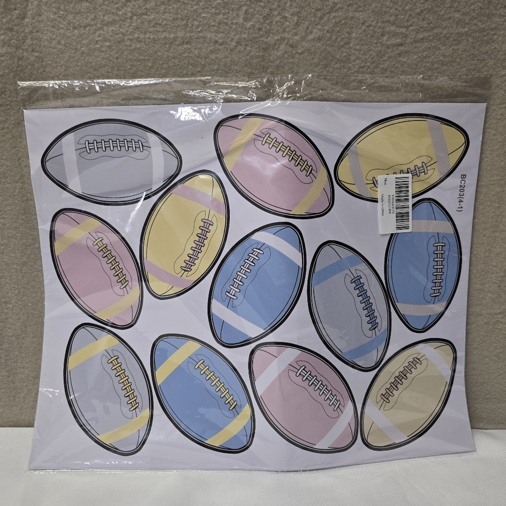Football Classroom Decor / Bulletin Board Cutouts, Party Decor 48ct. Stickers